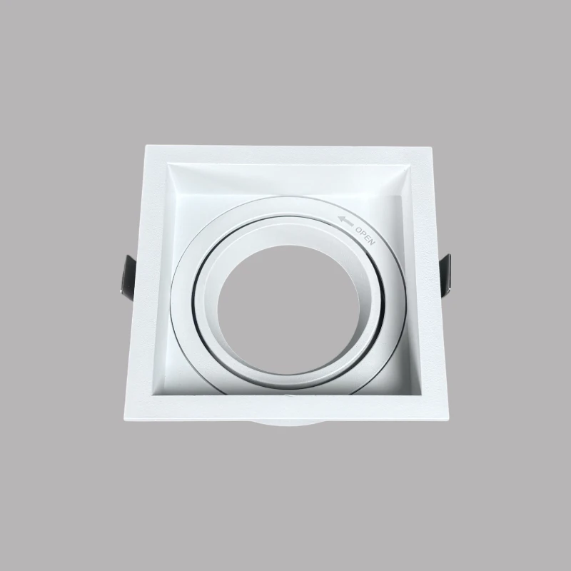 Adjustable Square GU10 Downlight , Square GU10 Spotlight , Flush Mount Square GU10 Downlight Supplier | Sincerelux
